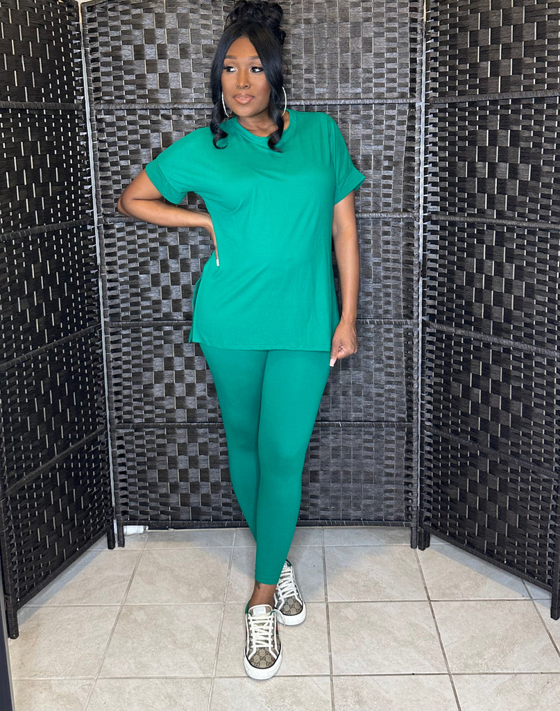Glam & Go Legging Set (Forest Green)