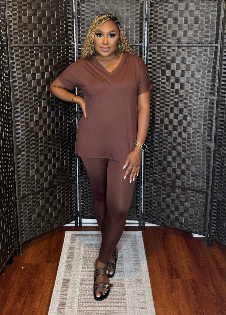Glam & Go Legging Set (Brown)