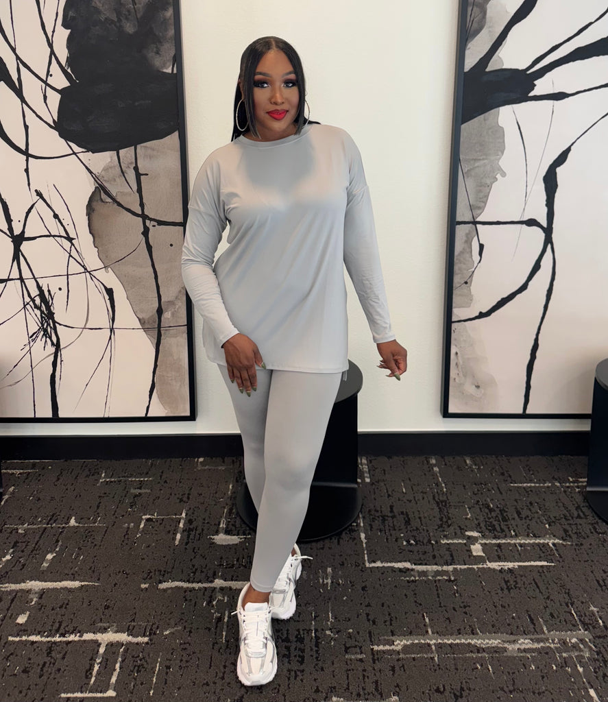 Glam & Go Legging Set (LT Grey)