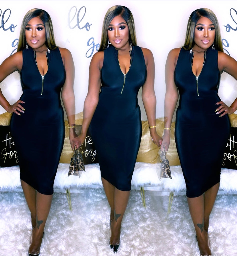 Raquel Bodycon Dress - Black