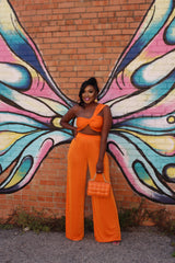 Glamour Girl Pant Set (Neon Orange)