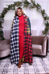 Oversized Multi Color Plaid Tunic